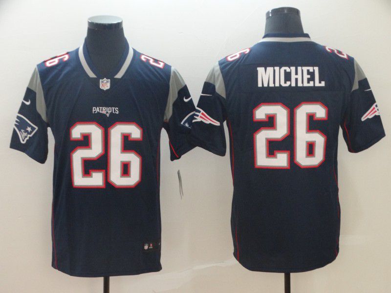 Men New England Patriots #26 Michel Blue Nike Vapor Untouchable Limited Player NFL Jerseys1